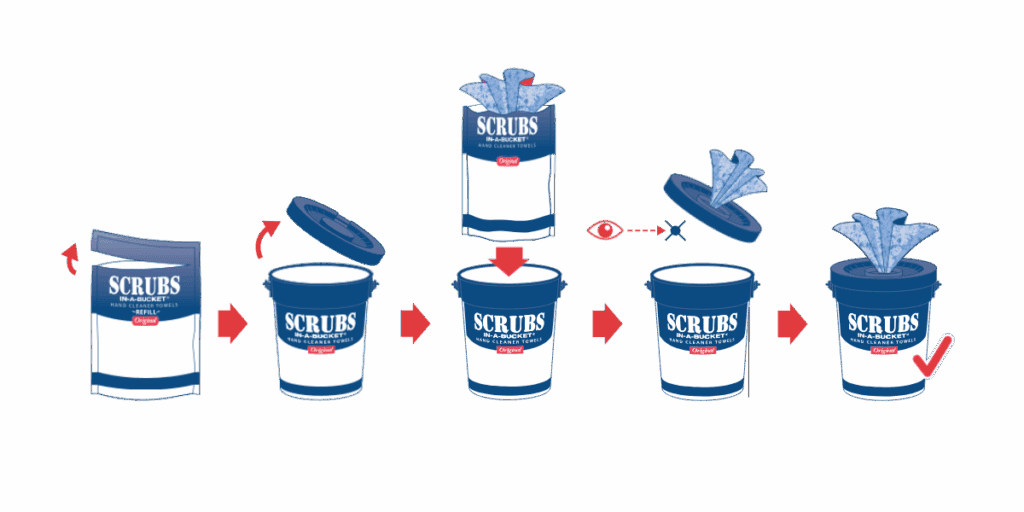 SCRUBS REFILL Instructions